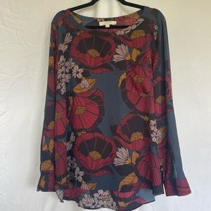 Floral Loft Blouse with Pocket. Size XL